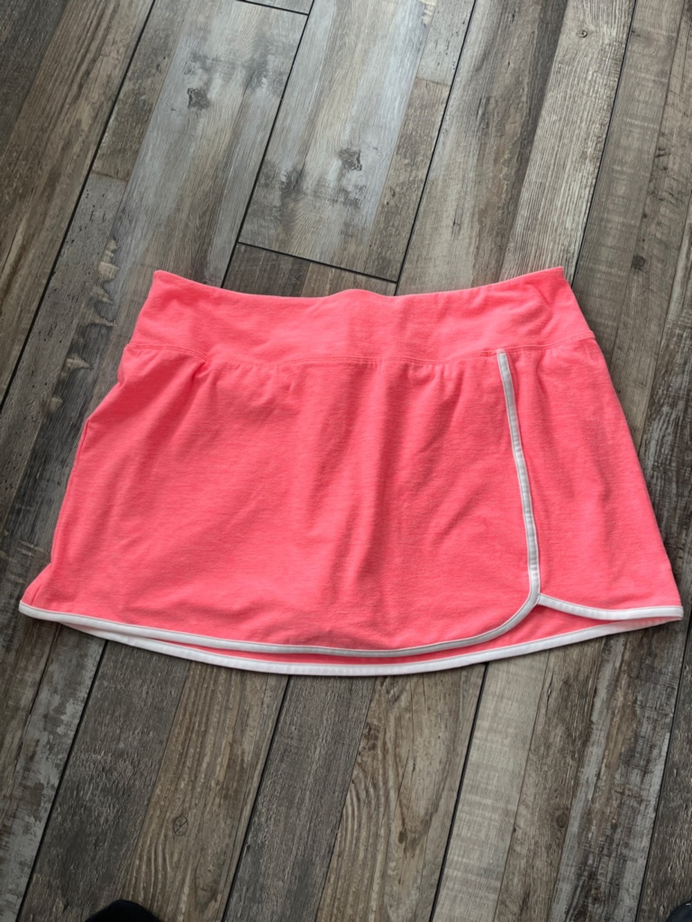 Athletic Works Coral Pink Active Skort with White Trim